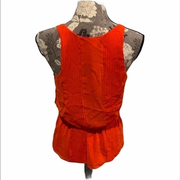BEBE Sleeveless Belted Blouse Bright Coral small - Picture 3 of 6